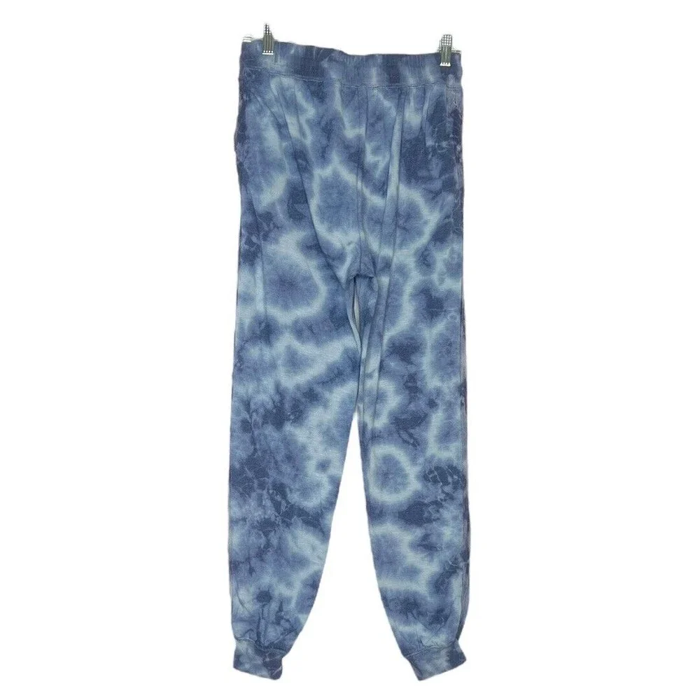 Knox Rose Women’s Jogger Pants‎ Blue Tie Dye Embroidered Drawstring Size M